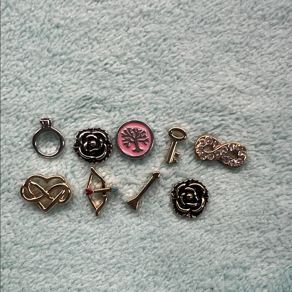 Floating Locket Charms - Wedding Love Theme